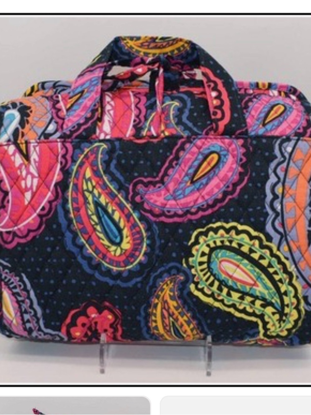Vera Bradley paisley hanging travel organizer “twilight paisley” pattern.